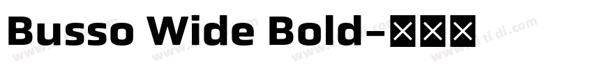 Busso Wide Bold字体转换 Busso Wide Bold字体转换